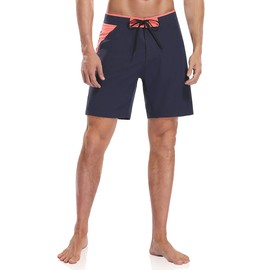 Nonwe Traje de baño para hombre, secado rápido, con bolsillo, cintura ajustable, Navy-595, 30