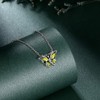 Hipunk 925 Sterling Silver Birthstone Butterfly Jewelry Women Crystal Animal