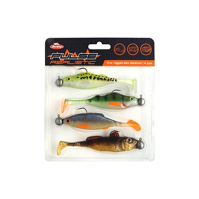 Berkley Pulse Realistic Mix, Fishing Hook, Soft Lures, PredatorFishing, Ideal