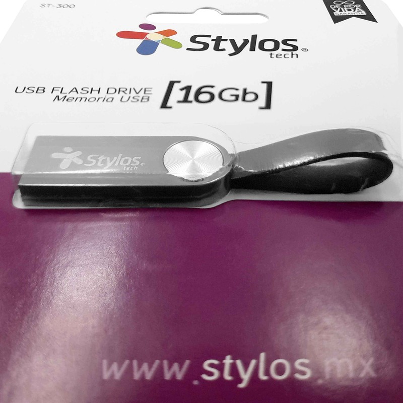 Stylos Memoria USB Flash Drive De 16GB Modelo (STMUS316B) Correa