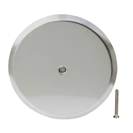 SUPPLY GIANT DD007S-F2 Floor Cleanout Cover Plate, 7-Inch, Stainless Steel, 7 in, Chrome