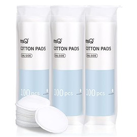MSQ Cotton Rounds (300 unidades), almohadillas removedoras de maquillaje, almohadillas de algodón para la cara, almohadillas de algodón redondas de li