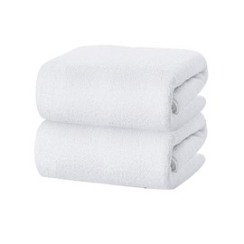 MistyMorning Bath Towels (70x140 cm), Pack of 2, 100% Egyptian Cotton Premium Quality 600 GSM, Super Soft & High Absorbent Towels (2, Bath Towel)