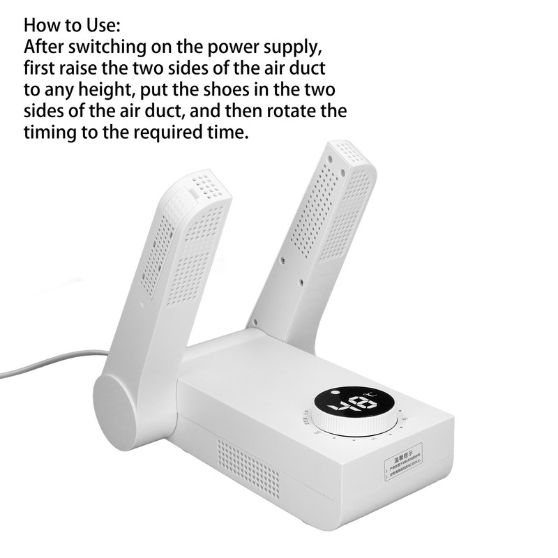 Shoes Dryer Deodorizer Machine Portable Electric Boots Warmer with Adjustable