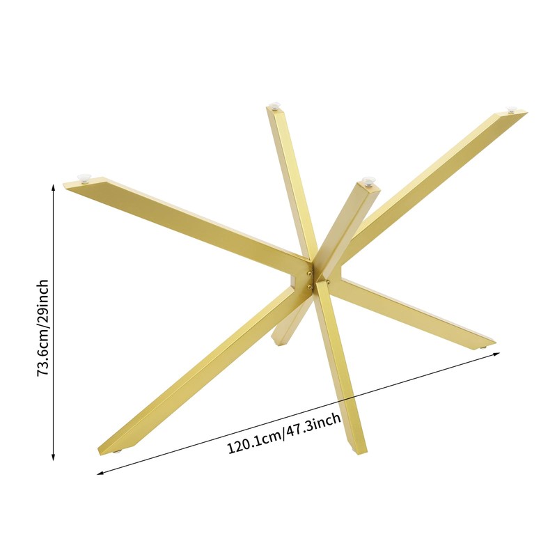 ACNAO Modern Table Base, 47.3 * 29in Metal Dinning Table