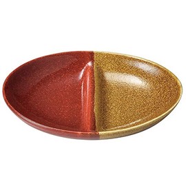 aito Seisakusho 266486 Tone on Tone Mini Plate, Plate, Approx. 4.7 x 3.9 inches (12 x 10 cm), Red, Mino Ware, Dishwasher Safe, Microwave Safe, Made in Japan