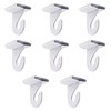 Gansita 8 Pair Drop Ceiling Hooks for Hanging,White Heavy Duty