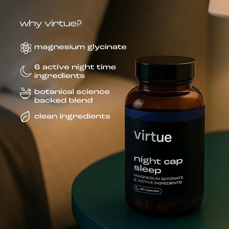 Virtue Night Cap Sleep | Magnesium Glycinate Sleep Aid with