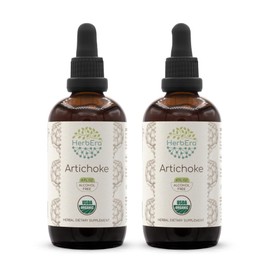 Artichoke B120 USDA Organic Tincture | Alcohol-Free Extract, High-Potency Herbal Drops | Certified Organic Artichoke (Cynara scolymus) Dried Leaf (2x4 fl oz)