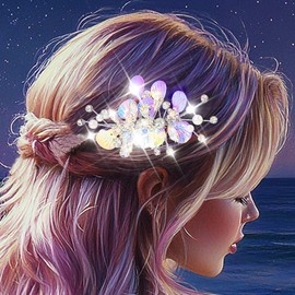 Catery Silver Seashell Hair Comb Mermaid Bridal Hair Piece Beach Wedding Accessories for Women