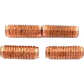 15g Bali Octagon Tube Beads Copper Plated 17mm Approx 4