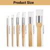 Set of 6 Artist Paint Brushes, Wooden Paint Brushes and