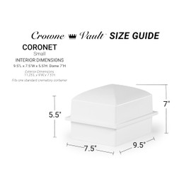 Crowne Vault Urn Vault for Underground Burial | Holds Adult Human Ashes and Cremation Urns for Cemetery and Ground Burials | Made in The USA (Coronet, Purple with Nameplate)