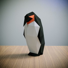 Yona DIY Penguin Papercraft kit, Abstract Low Poly Animal DIY kits, Home decor, kids crafts kits, Gift, origami 3D, paper trophy,3D Puzzle, Paper sculpture, Papercraft set for adults