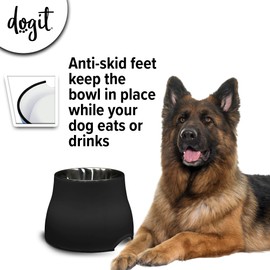 Dogit Dogit 2-in-1 Elevated Dish/Bowl, Black, 900 ml