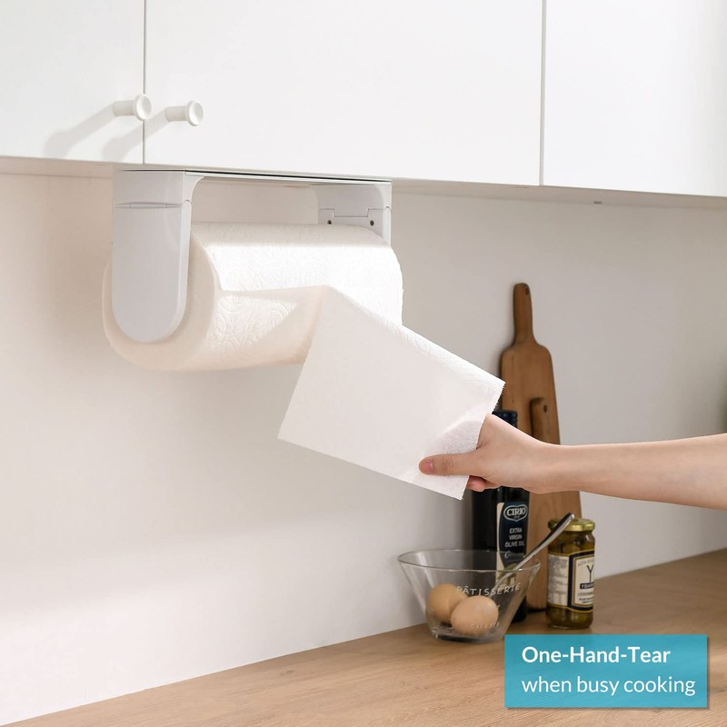 simpletome ONE Hand Tear Paper Towel Holder Under Cabinet Adhesive