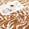 Polyester Microfiber Fluffy Animals Zebra Print Stripes Knitted Throw Blanket