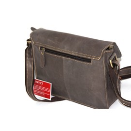 zarolo Unisex Casual Shoulder Bag, Messenger, Shoulder Bag, Cross Body, Suede Bag, Handbag, Italian Handmade M2030, dark brown