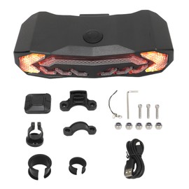 Smart Bike Tail Light with Turn Signals 110dB IP65 Waterproof Enhanced Safety Anti Theft Alarm Rear Light