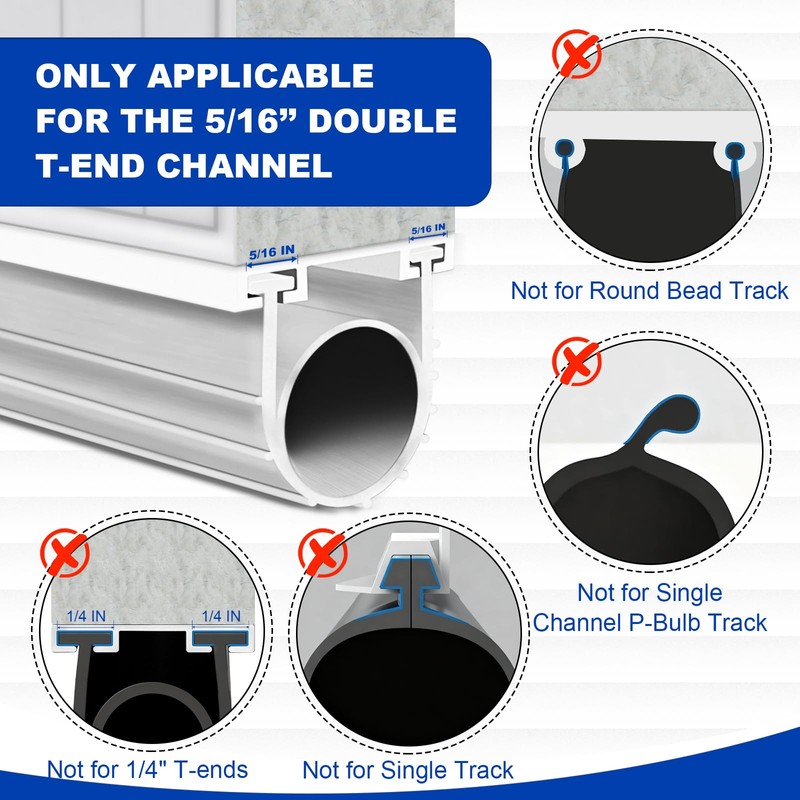 DGSL Garage Door Seals Bottom Rubber Weather Stripping Sealing Strip