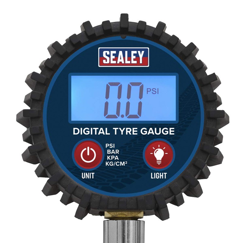 Sealey TST001 Digital Tyre Pressure Gauge with Swivel Head &