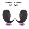 SEGO 2PCS Clip in Fringe Human Hair French Style Side