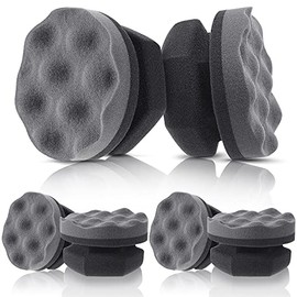 6 Pieces Tire Hex Grip Dressing Applicator Washable Tire Shine Applicator Dressing Pad Car Detailing Foam Sponge Reusable Tire Cleaner Sponge for No Mess Tire Detailing Supplies (4.33 Inch Diameter)