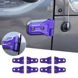JeCar Door Hinge Cover Trim Exterior Accessories Compatible with Jeep Wrangler JL JLU 2018-2023 & Gladiator JT Truck 2020-2023, Purple