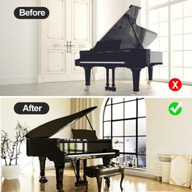 Piano Coasters, Furniture Coasters, Piano Foot Pads, Floor Protectors Piano, Piano Caster Cups Pads, Non-Slip, Soundproof, Protects Floors, Tiles and Carpets from Piano Damage, Pack of 4