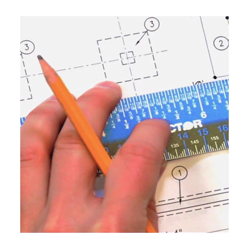 Victor Easy Read Stainless Steel Ruler, Standard/Metric, 12" Long, Blue