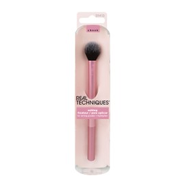 Real Techniques Professional Powder Setting Makeup Brush, Helps Lock in Foundation and Concealer, Pink, (Pack of 4)