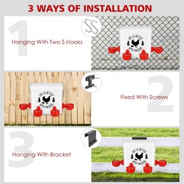 ‎Tgeyd Chicken Waterer - Chicken Water Feeder with 4 Water Cups - Automatic Chicken Waterer No Waste - Poultry Waterer with 2 Gallon for Chickens Ducks and Goose