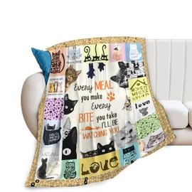 Cat Blanket Cat Gifts for Girls/Cat Lover Throw Blankets Soft Blanket Warm Fleece Flannel Plush Blankets for Bed Sofa Couch 40"x50"