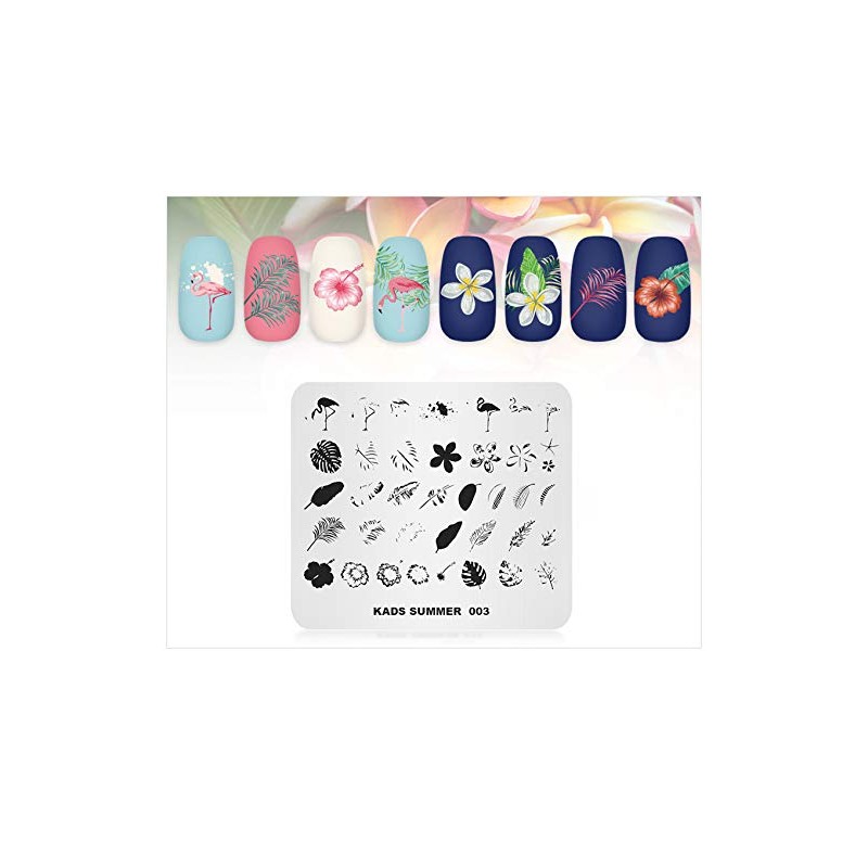 Nail Stamp Plate Summer Theme Picture Print Design Templates Nature