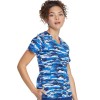 ALL HEART SCRUB TOP BLUE CAMO-SIZE SML