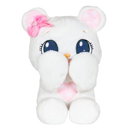 Peekapets Peek-A-Boo Bear Plush - Stuffed Animal, White Bear Plush Doll - Great Gift for Kids Ages 1-3