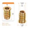 M6-1.0 x 15mm Threaded Insert for Wood Furniture Screw in