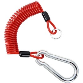 Nilight Trailer Breakaway Switch with 6FT Heavy Duty Stainless Steel - 6FT