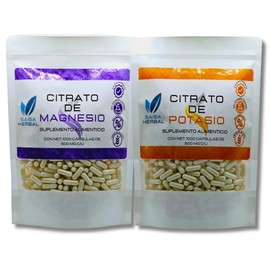 Citrato De Magnesio Y Citrato De Potasio 1000 Cápsulas C/u. SAISA HERBAL