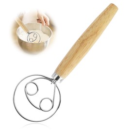 Dänischer Teigbesen, Dänische Teig Schneebesen 13-Zoll-Holländischer Schneebesen Eierschläger, 13-Zoll und Kuchenherstellung, Langlebiger Mixer aus Edelstahl 304 für die schnelle Teigzubereitung