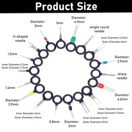 26 Pcs Terminal Removal Tool Kit Comes with A Clear Case Connector Pins Kit Auto Terminals Removal Tool Set for Easily Remove Terminals