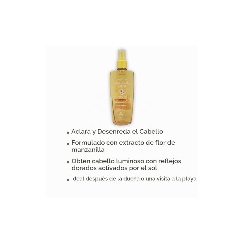 Grisi Chamomile Hair Lotion Manzanilla Lightens & Detangles 8.4 oz..