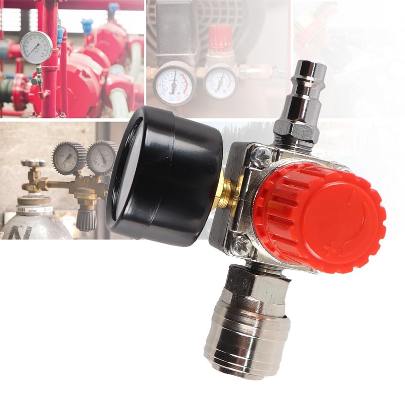 Gorise Pressure Regulator, 1/2, 1/4 Inch Regulator Compressed Air with