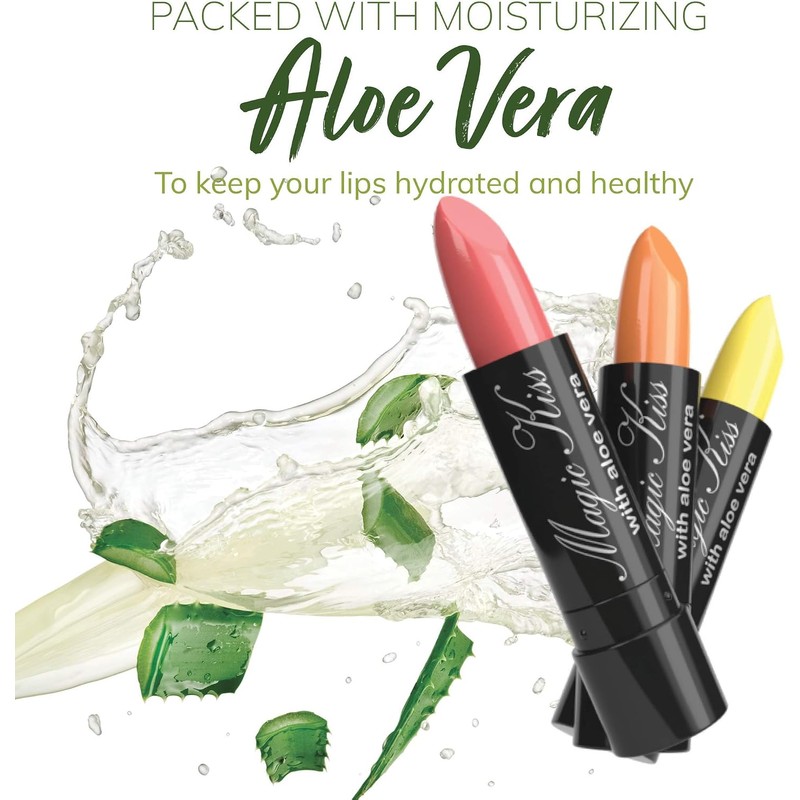 Magic Kiss Juego De 6 Pintalabios Con Aloe Vera Que