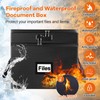 File Box with Lock, 2 Layers Fireproof Document Box, Waterproof