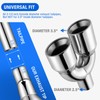 Dual Exhaust Tip,2.5" Inlet 3.5" Outlet 9.5" Length Punta De