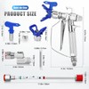 16 PCS Airless Paint Sprayer Gun Kit, 3600 PSI High