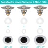 Universal Bathroom Sink Stopper with Hair Catcher, for 1.04-1.97 Inch