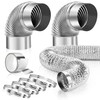 CELSOL 10FT 4" Heavy-Duty Dryer Vent Kit - Fire-Safe Aluminum