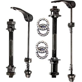 Otoolling Bike Quick Releases Set, MTB Axle Quick Release Skewer Bicycle Hub Parts Front & Rear Axle Hollow Shaft Kit Replacement with 25 mm Wheel Hub Steel Ball for Road Mountain Bike, MTB, BMX